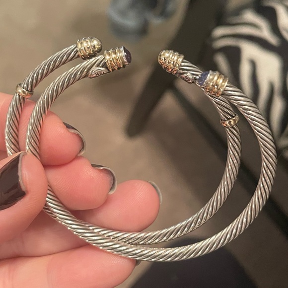 925 Silver and 14K Gold Bracelets-small size